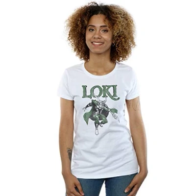 Image of Marvel Women&#039;s Loki Scepter T Shirt White Small