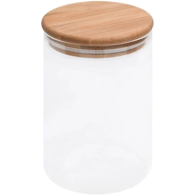 Image of vidaXL Storage Glass Jars with Bamboo Lid 4 pcs 800 ml