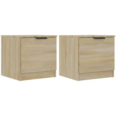 Image of vidaXL Bedside Cabinets 2 pcs Sonoma Oak 40x39x40 cm