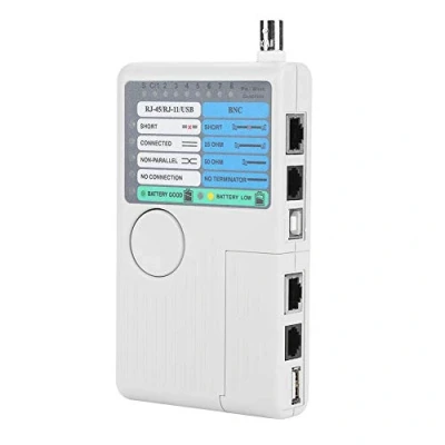 Image of Oumefar 4 in 1 Portable RJ11 RJ45 USB BNC LAN Network Cable Tester Remote Networking Tool Phone for UTP STP Cables Tracker(No Batteries Included)