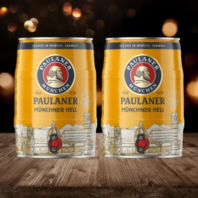 Image of Beer Hunter Paulaner Munchner Hell Premium German Lager 5ltr Mini Kegs (Set of 2) 4.9% ABV