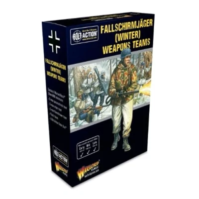 Image of Warlord Games German Fallschirmjäger Winter Weapons Teams 28mm Scale Miniatures for Bolt Action Highly Detailed World War 2