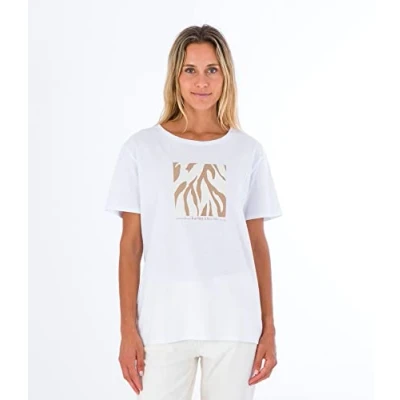 Image of Hurley Women&#039;s Zebra Tee T Shirt, White, L