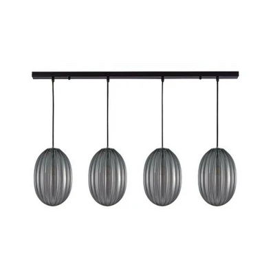 Image of Rhodes Ceiling Pendant Bar Light 4x E14 Max 7W Black
