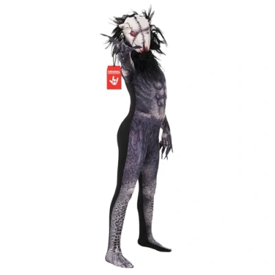 Image of Morphsuits Seedeater Black Morph Suit Kids, Scary Kids Black, Halloween Large