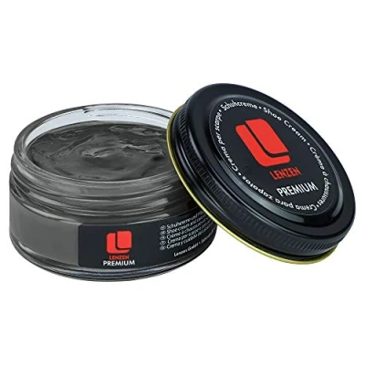 Image of Lenzen Shoe Polish I Leather Cream for Smooth and Grained (Dark Grey)