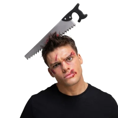 Image of Wicked Costumes Saw In The Head Fancy Dress Prop Accessory