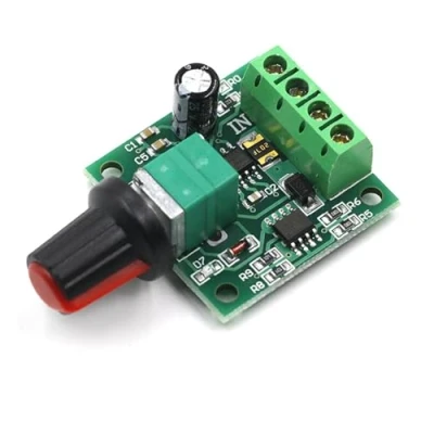 Image of DC 12V PWM motor Speed controller,1.8V 3V 5V 6V 2A Adjustable Switch Module, Variable Voltage Regulator Dimmer Governor Switching Build with LED Indicator and Function