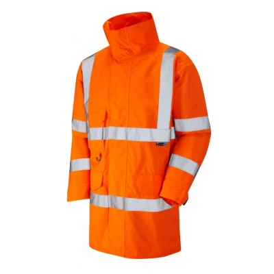 Image of Leo Workwear Torridge A06 Mesh Lined Hi Vis Breathable Lightweight Anorak, 6XL, Orange