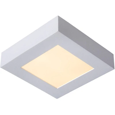 Image of Brice LED Modern Flush Ceiling Light Bathroom Dim. 1x15W 3000K IP44 White