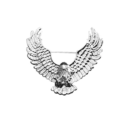 Image of HCMA Retro Metal Eagle Brooch Animal Gold Lapel Pin Fashion Suit Shirt Corsage Collar Badge Brooches Jewelry Men Accessories