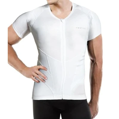 Image of Relaxsan Posture 4070 RP (White XXL) T Shirt, Back Straightener Corrector for Man, Lumbar Support, Breathable
