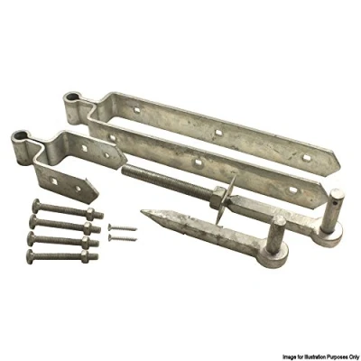 Image of 300mm Heavy Fieldgate Hinge Set with fittings Galvanised