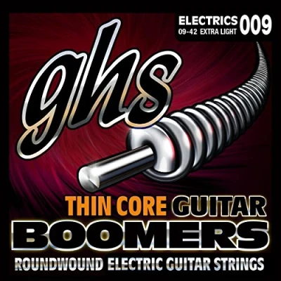 Image of GHS TCGBXL 9 42 Extra Light Thin Core Boomers Guitar String Set