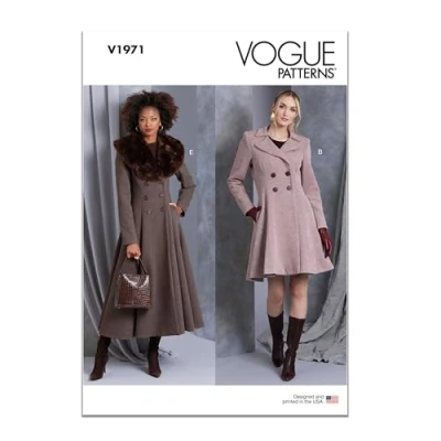 Image of Vogue V1971R5 Misses&#039; Coat in Five Lengths R5 (14 16 18 20 22)