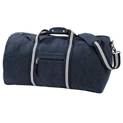 Image of Quadra Vintage Canvas Holdall Duffle Bag 45 Litres (One Size) (Vintage Oxford Navy)