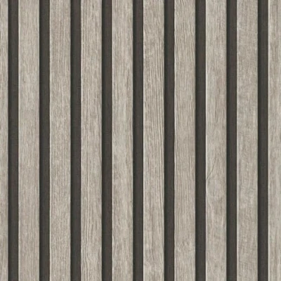 Image of Wooden Slats Grey Black Wallpaper Modern Contemporary Feature Wall Trendy Textured Paste The Vinyl