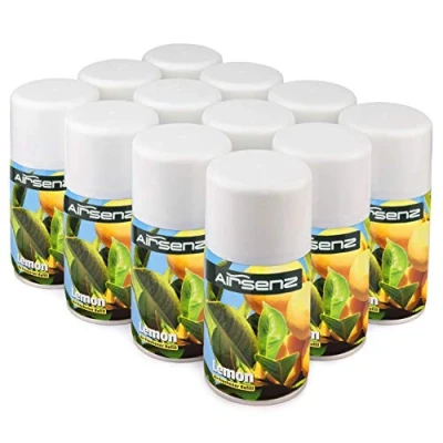 Image of AIRSENZ Air Freshener Aerosol Refill Cans Automatic Spray Dispenser Refills 12 x 270ml (Lemon)