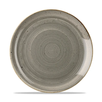 Image of Churchill 382976 Stonecast Dinner Plate, Porcelain, Pepper Grey, 26 cm