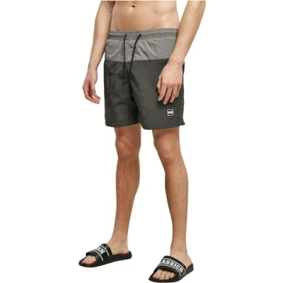 Image of Urban Classics Block Swimming shorts, Men&#039;s, Size: 3XL, Blackbird asphalt