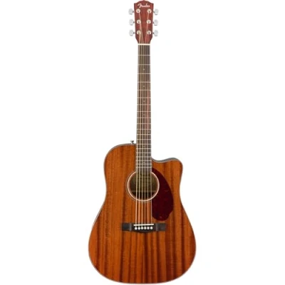 Image of Fender CD 140SCE Dreadnought Electro Acoustic Guitar, All Mahogany, includes a Hardshell Guitar Case