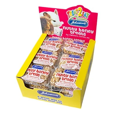 Image of Johnsons Bulk Box Treat 2 Eat Nutty Honey Treats For Hamsters 1x24