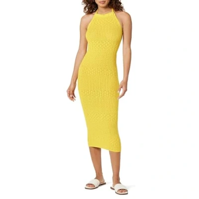 Image of The Drop Women&#039;s Jayla Sleeveless Crochet Midi Dress, Maize, M