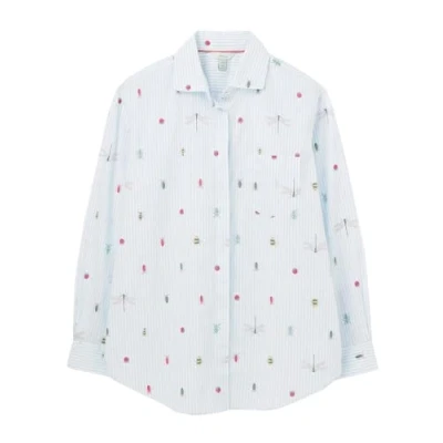 Image of Joules Amilla Womens Dropped Shoulder Shirt Chalk Blue Bugs 10