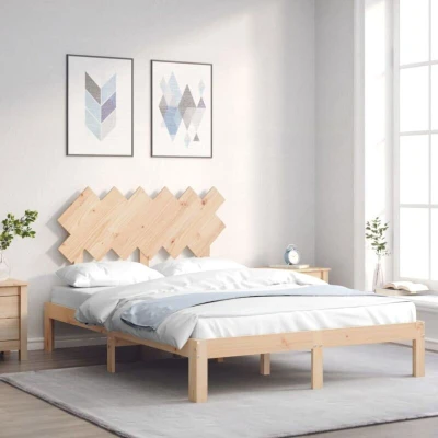 Image of vidaXL Bed Frame without Mattress Small Double Solid Wood Pine