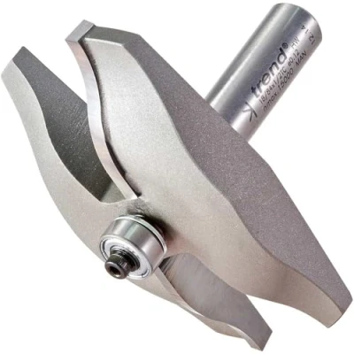 Image of Trend Professional Guided Ogee Panel Raiser Bearing Router Cutter Bit, 1/2 Inch Shank, 85.7mm Cut Diameter, 15.9mm Length, 22.2mm Radius, 18/84X1/2TC
