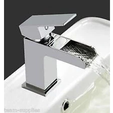Image of Modern Cloakroom Basin Sink Mixer Tap Small Chrome Bathroom Lever Faucet