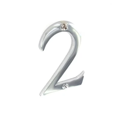 Image of Securit Chrome Numeral 75mm 2