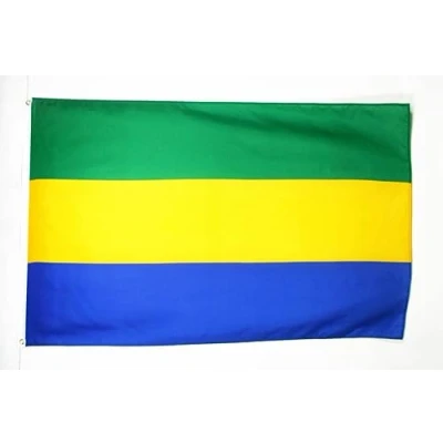 Image of AZ Flag Gabon 3x5 Ft Light Polyester Gabonese Banner with Two Brass Eyelets Fade Resistant Vivid Colors 3&#039; x 5&#039; Feet 150x90 Cm
