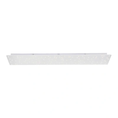 Image of Sparkle Rectangle Decorative Flush Ceiling Light White 1x 18W LED 2700 5000K Dimmable