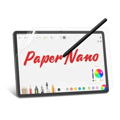 Image of BERSEM 2 Pack Paper Screen Protector Designed for Galaxy Tab S9 FE 10.9 inch, / S8 S7 11 Matte Anti Glare with Easy Installation Kit Write and Draw as on