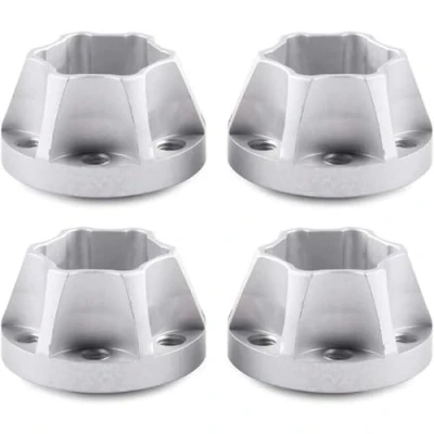 Image of INJORA RC Car 12mm Hex Hub Metal Accessories Set 4pcs for 1/10 Crawler 1.9inch or 2.2inch Wheel Rim Axial SCX10 Traxxas TRX4 D90 (Silver 12mm)