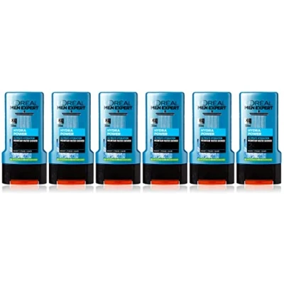 Image of L&#039;Oréal Paris Men Expert Hydra Power Shower Gel for Men, 300ml Pack of 6, Bulk Buy