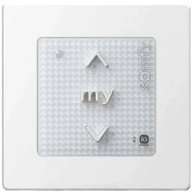 Image of Somfy 1811066 Smoove Origin io Commande radio murale sans fil Technologie homecontrol Pour commander 1 moteur ou groupe de moteurs