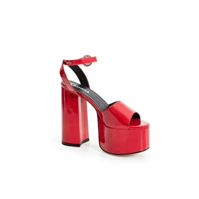 Image of LAMODA Women&#039;s All for You Extreme Court Shoe, Red Patent, 6 UK
