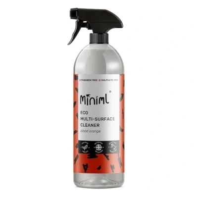 Image of Miniml Eco Multi Surface Cleaner General Purpose Spray 750ml Blood Orange Scented for Cleaning All Surfaces Floors Walls Glass Kitchen Bathroom Natural Plant Based Vegan Formula &amp; Cruelty Free
