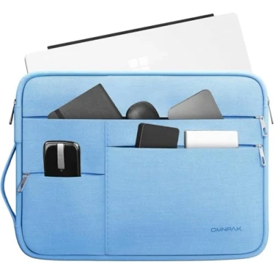 Image of Omnpak laptop Sleeve for 12.9 inch Surface Pro 11/10/9 ;12.3inch X/7+/7/6/5/4/3 ；Waterproof and scratch resistant case with pockets handles