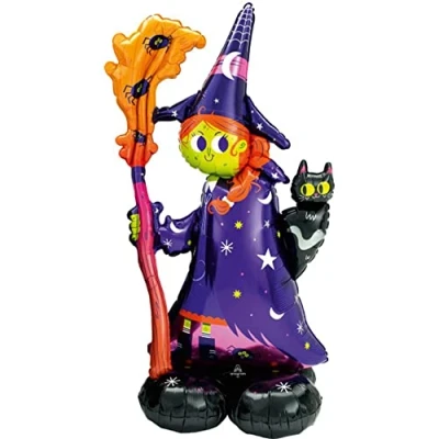 Image of Amscan Anagram 4241811 Halloween Scary Witch AirLoonz Air filled Foil Balloon 55&quot;