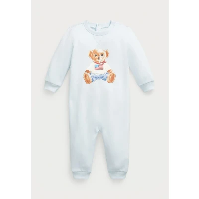 Image of Polo Ralph Lauren Newborn ONE Piece Coverall Jumpsuit for kids, Size: 0 3m, Beryl blue