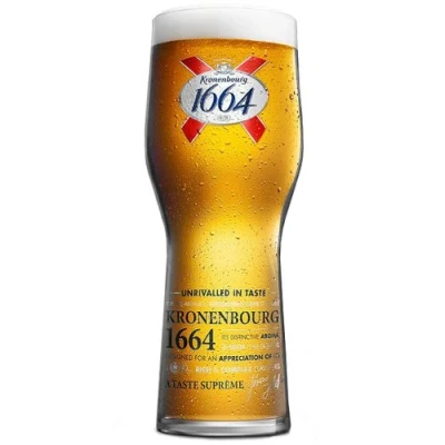 Image of Kronenbourg 1664 Pint Glasses CE 20oz / 568ml Set of 4 Beer