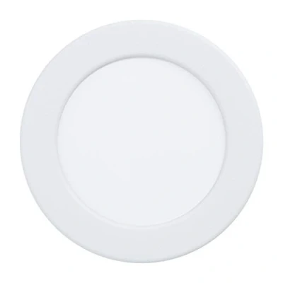 Image of EGLO LED recessed spotlight Fueva 5, Ø 11.7 cm, made of steel and a plastic light surface, luminaire in white, flat, low installation depth 26 mm, neutral white