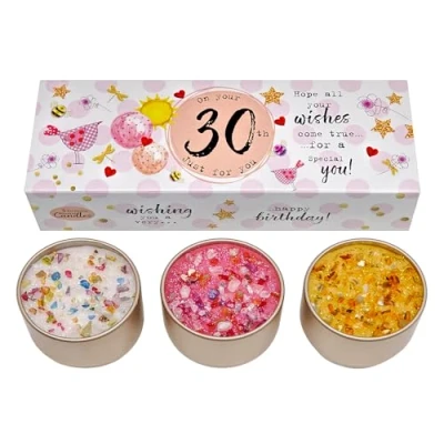 Image of Best Kept Secrets Three Lites Birthday Age Decorated Tea Light Candles (30th)