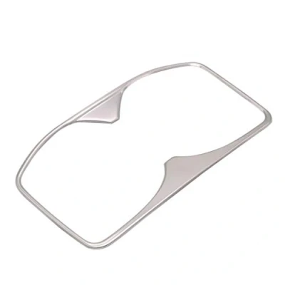 Image of Interior Water Car Cup Holder Cover Decorative Trim Band for 3008 GT / 5008 2017 2020 (Stainless Steel, Silver)