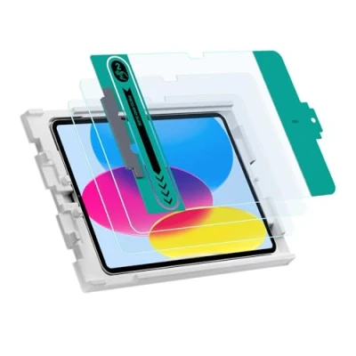 Image of ESR 2 Pack Screen Protector for iPad 10th Generation 10.9 Inch (2022), Tempered Glass Film with Easy Application Tray, Scratch Resistant, Bubble Free, HD Clarity, Touch Sensitive