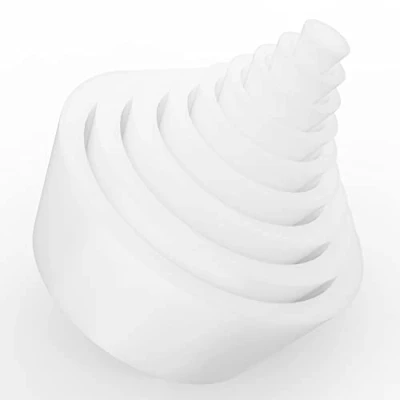 Image of stonylab Silicone Filter Adapter Cones, 9 Pack Durable Tapered Collar Stopper Buchner Funnel Flask Cones Set, Wear Resistance Smooth Surface, White