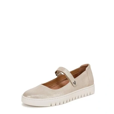 Image of Vionic Women&#039;s Uptown Maryjane Mary Jane Flat, Gold Suede, 4.5 UK